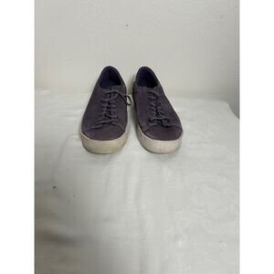 Clearweather Men's Purple & White Suede Leather Skateboarding Shoes Size 10.5